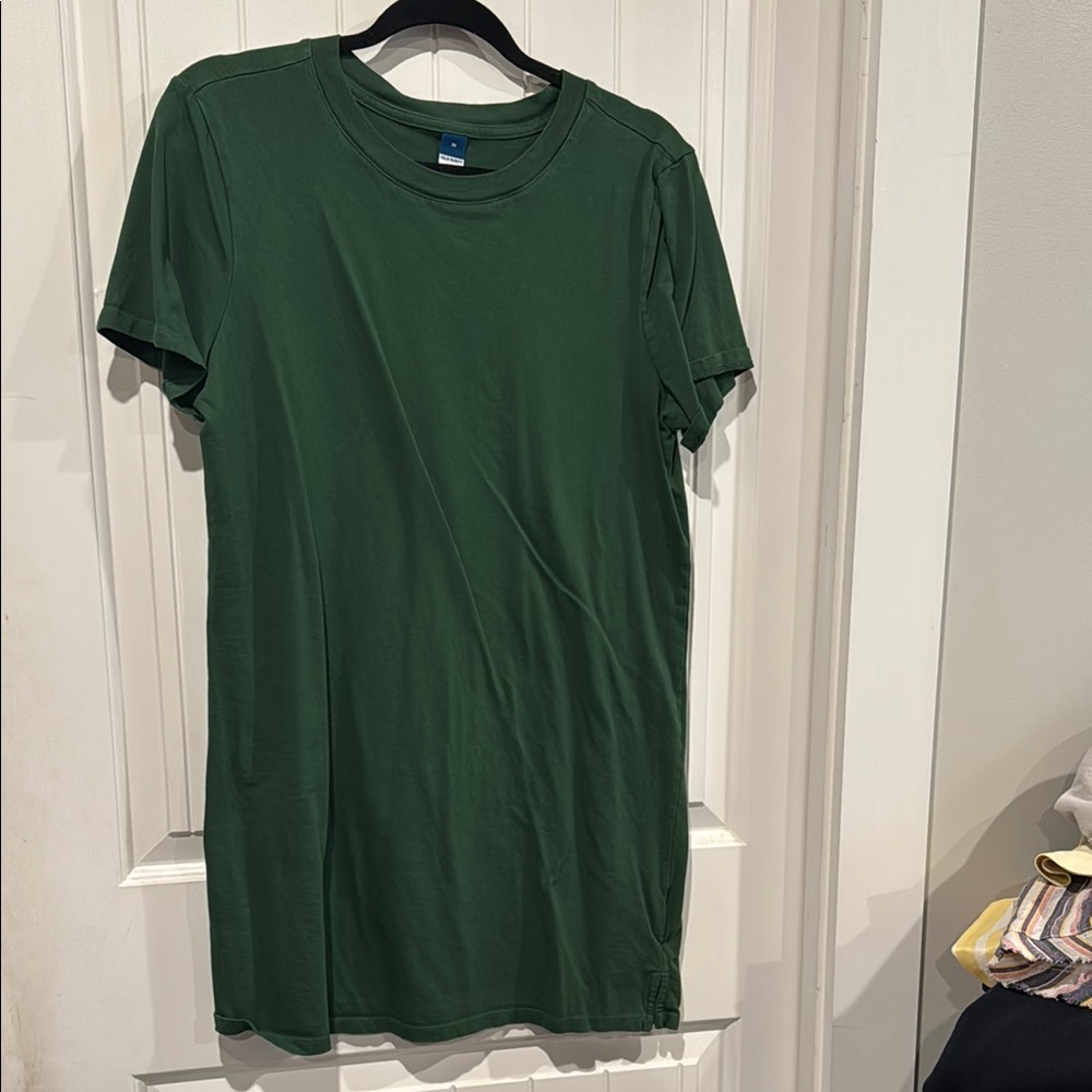 Women’s Forest Green Short Sleeve T-Shirt Dress